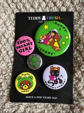 Teddy Fresh x Beepy Pin Button Pack | NEW